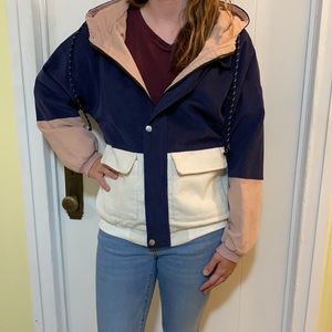 P. Cill Color block Corduroy Jacket Size Small